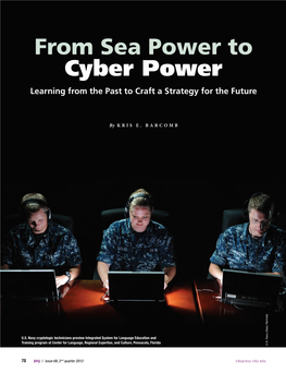 From Sea Power to Cyber Power Learning from the Past to Craft a Strategy for the Future