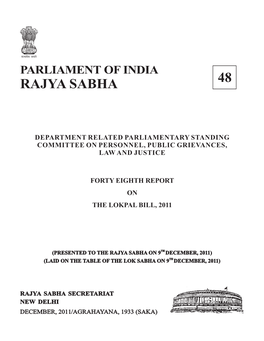 Parliament of India Rajya Sabha 48