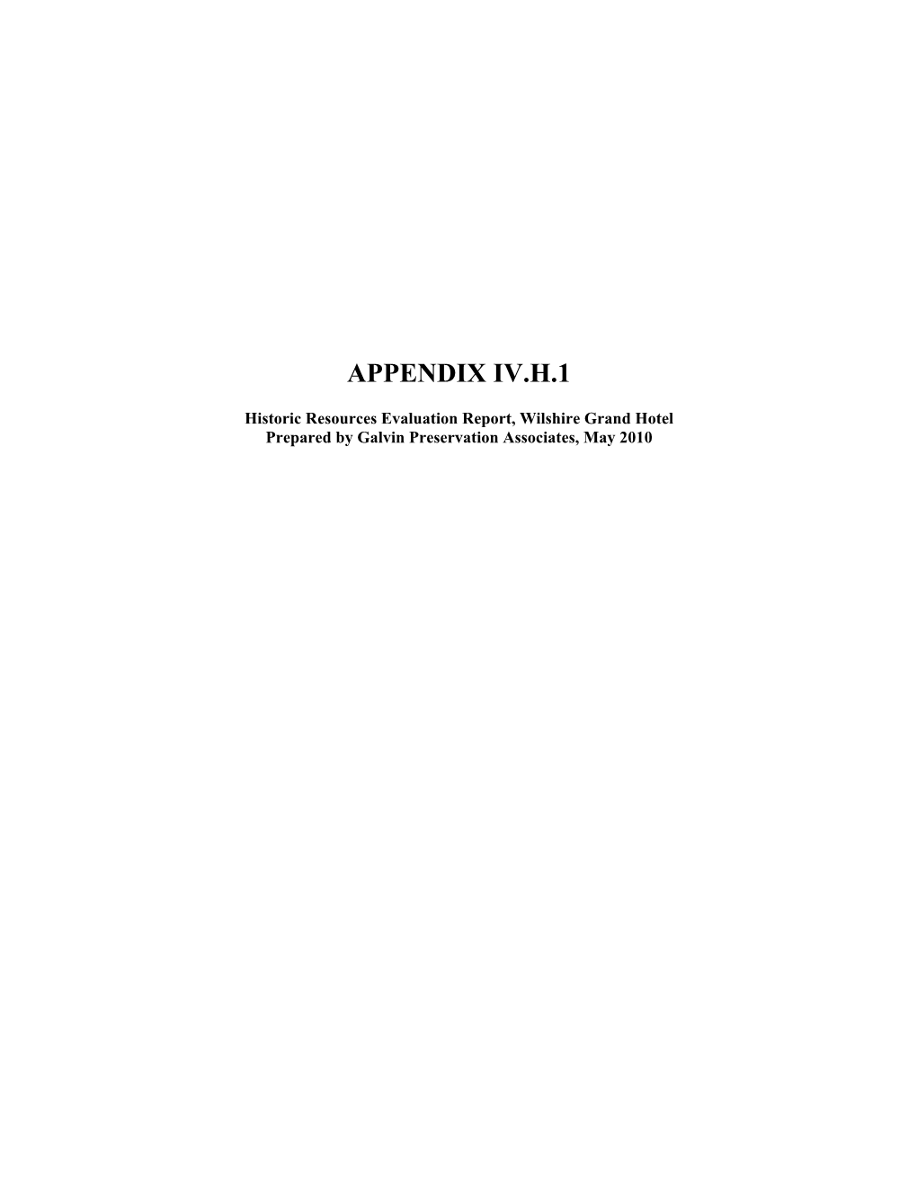 Appendix Iv.H.1