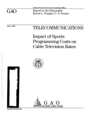 RCED-99-136 Telecommunications: Impact of Sports Programming
