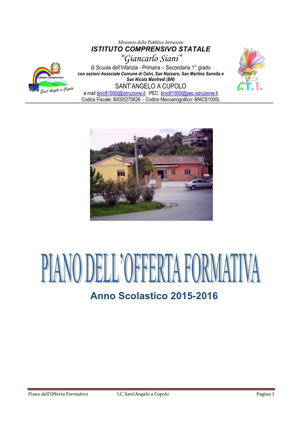 Anno Scolastico 2015-2016
