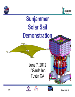 Sunjammer Solar Sail Demonstration