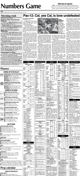 Numbers Game Game, Which Breaks Don Maynard’S NFL Record