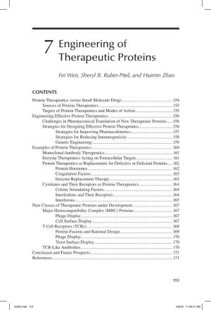 7 Engineering of Therapeutic Proteins