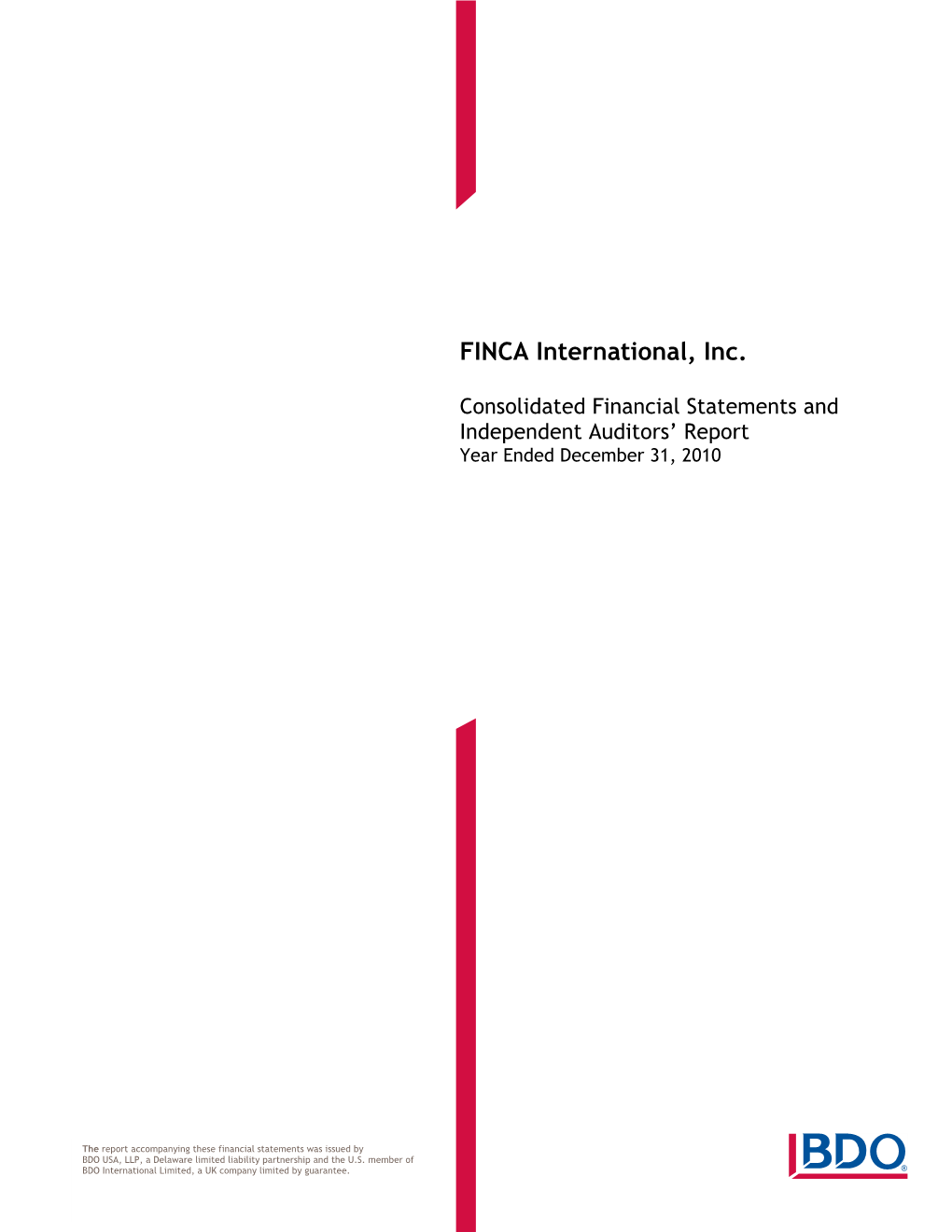 FINCA International, Inc