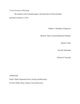 Korfanta, N., the Influence of Habitat Fragmentation on Demography And