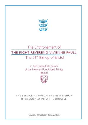 The Enthronement of the 56Th Bishop of Bristol