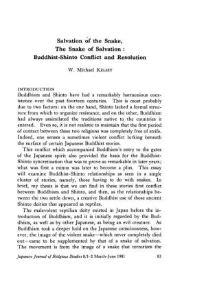 Salvation of the Snake, the Snake of Salvation : Buddhist-Shinto Conflict and Resolution