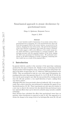 Semiclassical Approach to Atomic Decoherence by Gravitational Waves