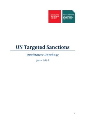UN Targeted Sanctions