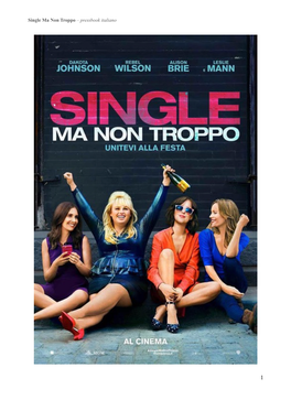 Single Ma Non Troppo – Pressbook Italiano