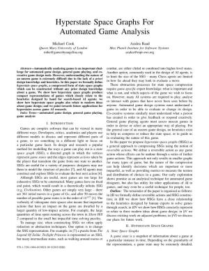 Hyperstate Space Graphs for Automated Game Analysis