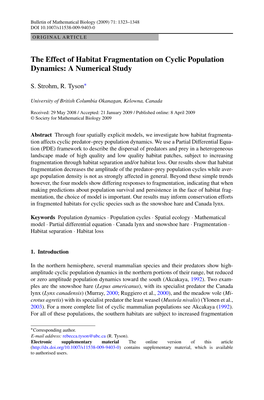 The Effect of Habitat Fragmentation on Cyclic Population Dynamics: a Numerical Study