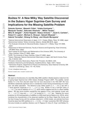 Bo\" Otes IV: a New Milky Way Satellite Discovered in the Subaru Hyper
