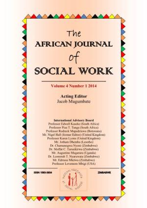Of SOCIAL WORK ———————————————- Volume 4 Number 1 2014