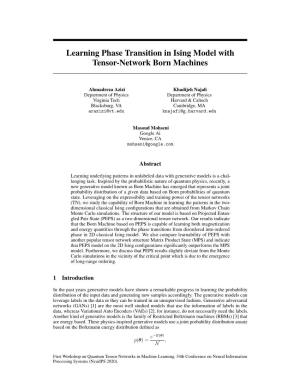 Learning Phase Transition in Ising Model with Tensor-Network Born Machines