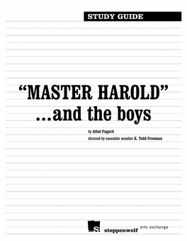 "Master Harold"