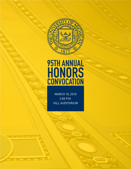 95Th Annual Honors Convocation