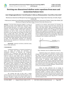 Deriving One Dimensional Shallow Water Equations from Mass and Momentum Balance Laws