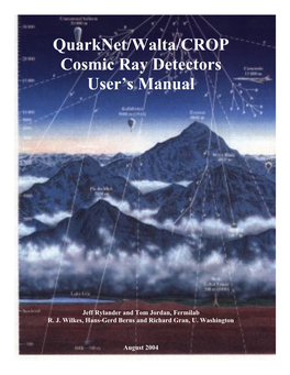 Quarknet/Walta/CROP Cosmic Ray Detectors User's Manual