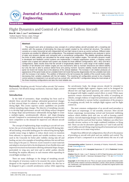 Flight Dynamics and Control of a Vertical Tailless Aircraft