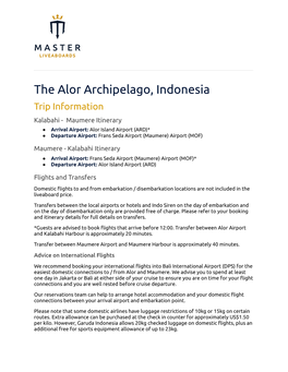 The Alor Archipelago, Indonesia