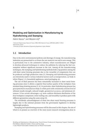 1 Modeling and Optimization in Manufacturing by Hydroforming and Stamping