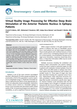 Virtual Reality Image Processing for Effective Deep Brain Stimulation Of