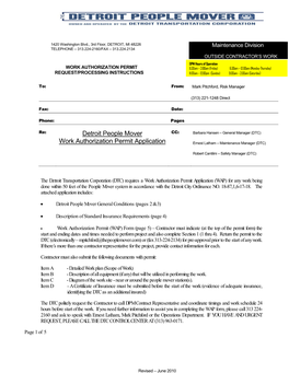 Detroit People Mover Work Authorization Permit Application