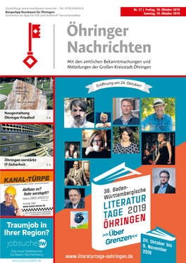 Ausgabe 21/2019 Vom 18. Oktober 2019