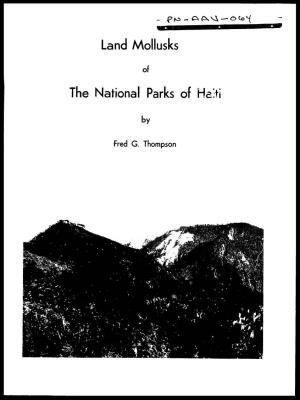 Land Mollusks the National Parks of Haiti