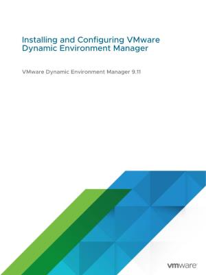 Installing and Configuring Vmware Dynamic Environment Manager