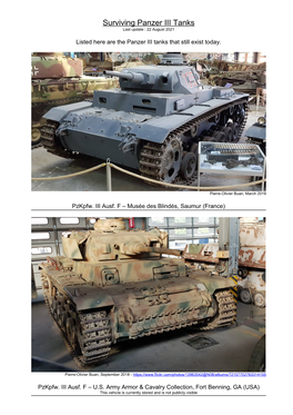 Panzer III Tanks Last Update : 22 August 2021