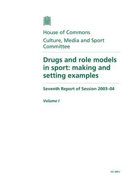 Drugs and Role Models in Sport: Making and Setting Examples