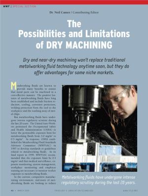 The Possibilities and Limitations of DRY MACHINING