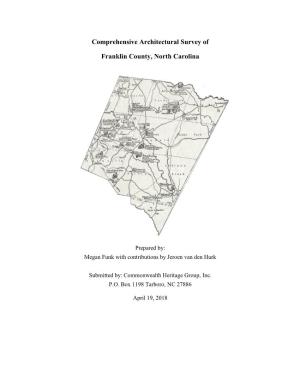 Comprehensive Architectural Survey of Franklin County, North Carolina