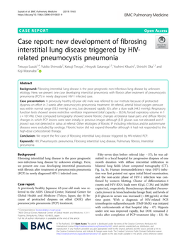 Case Report: New Development of Fibrosing Interstitial Lung Disease