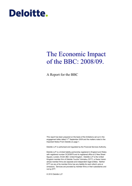 The Economic Impact of the BBC in 2008/09