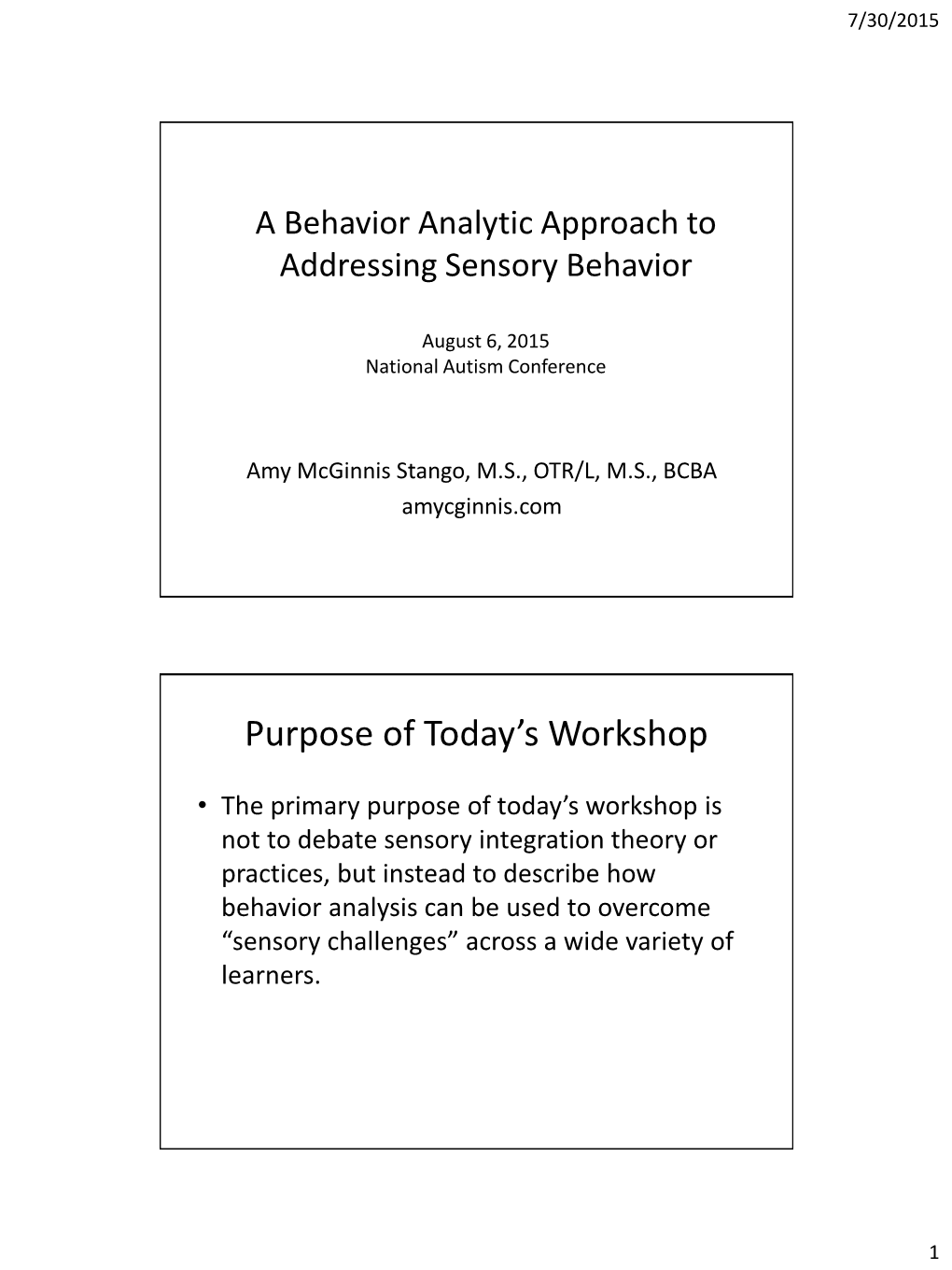 behavior analytic coursework online