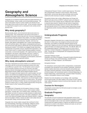 Geography and Atmospheric Science 1