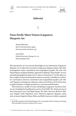 Editorial Trans-Pacific Minor Visions in Japanese Diasporic