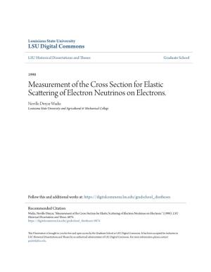 Measurement of the Cross Section for Elastic Scattering of Electron Neutrinos on Electrons
