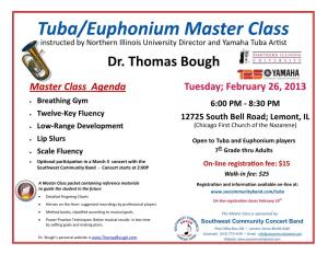 Tuba/Euphonium Master Class Instructed by Northern Illinois University Director and Yamaha Tuba Artist Dr