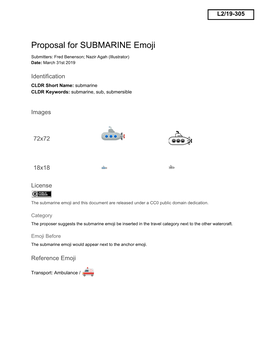 Proposal for SUBMARINE Emoji