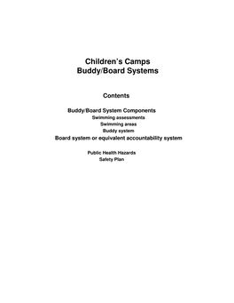 Buddy Board System for Swimming Areas