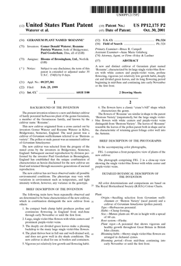 (12) United States Plant Patent (10) Patent No.: US PP12,175 P2 Waterer Et Al