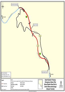South Eastern Freeway Emergency Detour Plan Mount Barker Road