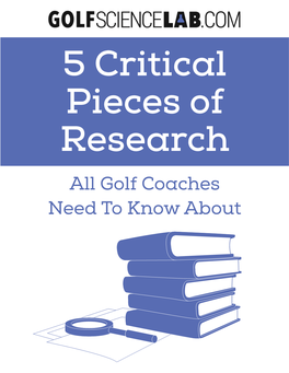 Golf Coaches Need to Know About