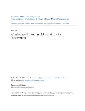 Confederated Otoe and Missouria Indian Reservation