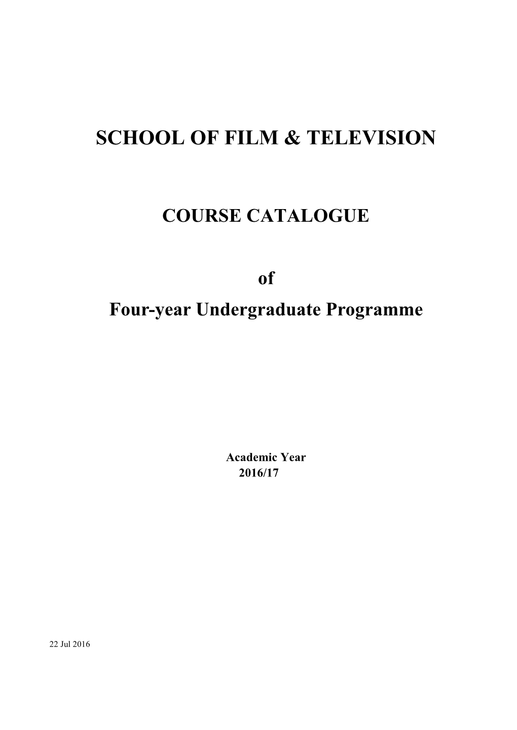 School of Film & Television